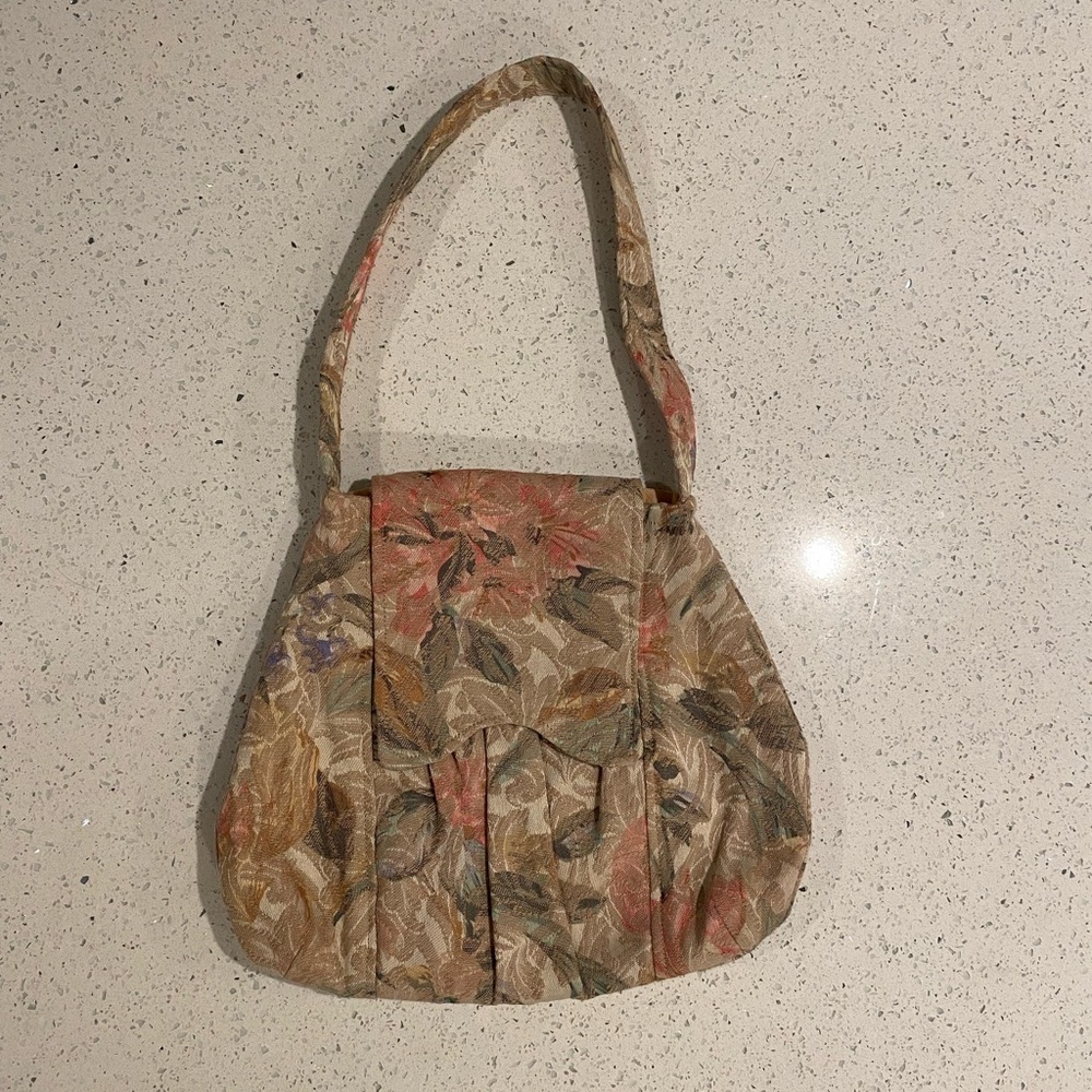 Floral Tan Women's Bag - Picture 3 of 7